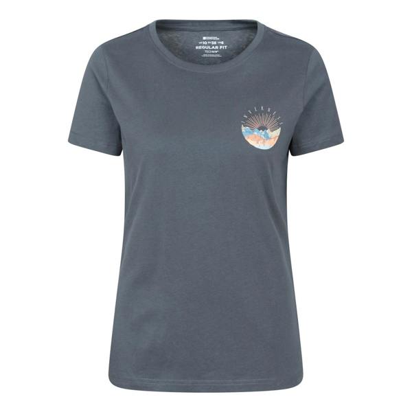 Mountain Warehouse Womens/Ladies Inverness Chest Print Relaxed Fit T-Shirt - Dark Blue - 