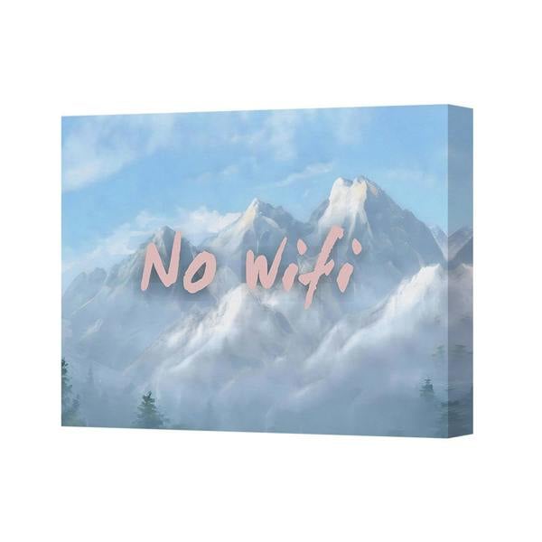 Benjamin Tate Design No Wifi Mountain Canvas Art Print UK Handmade Gallery Wrapped