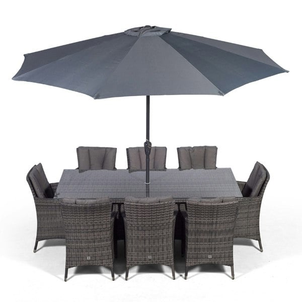 Giardino Savannah Rectangular 8 Seater Rattan Patio Dining Set