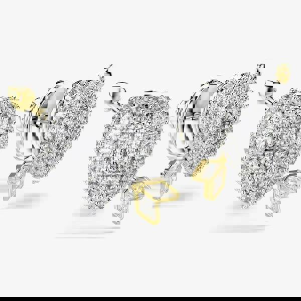 Swarovski Idyllia Mixed Metal Zirconia Heart Stud Earrings 5737298