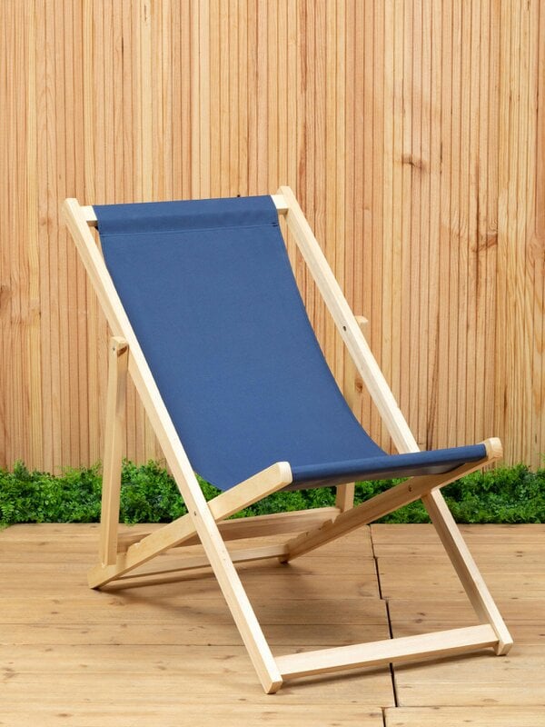 Essentials by Premier Beauport Blue Deck Chair