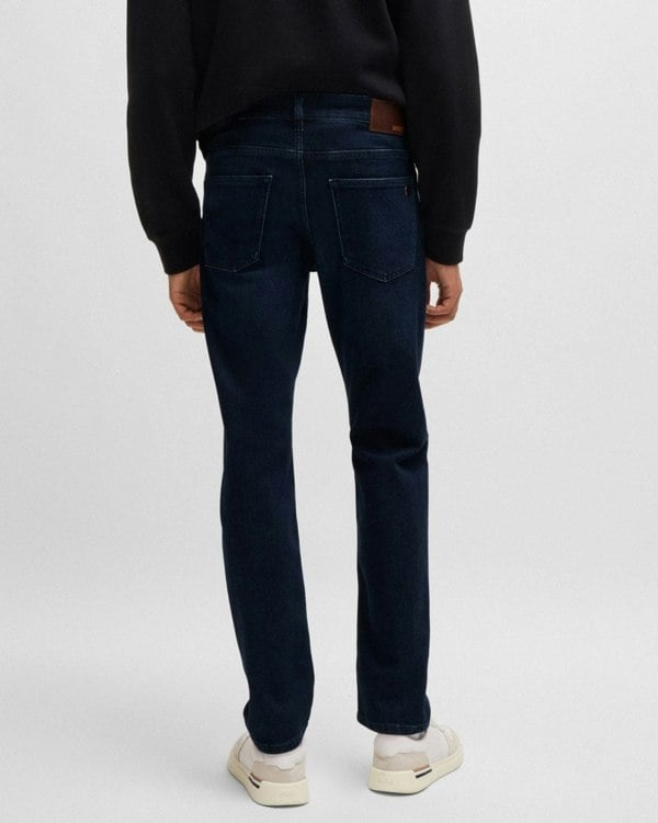 BOSS Orange BOSS Orange DELAWARE BO Mens Slim Fit Comfort-Stretch Dark Blue Jeans NOS