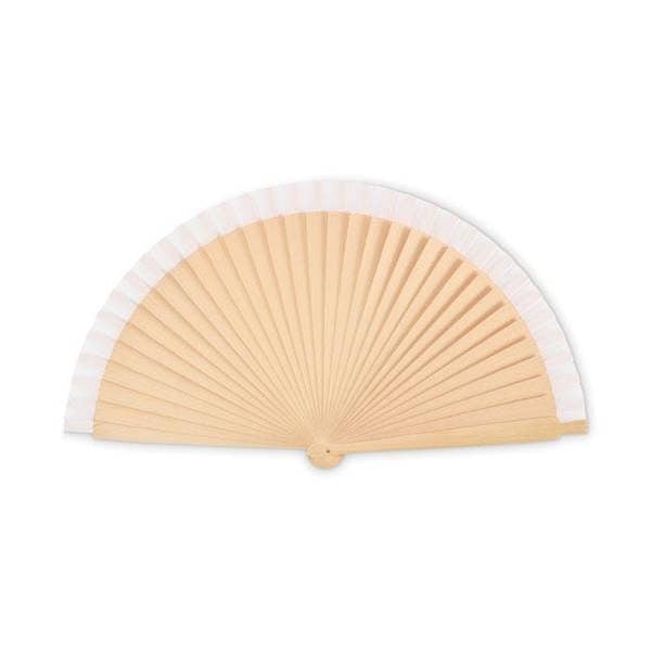MidOcean Woodfan Wooden Handheld Fan - White - 