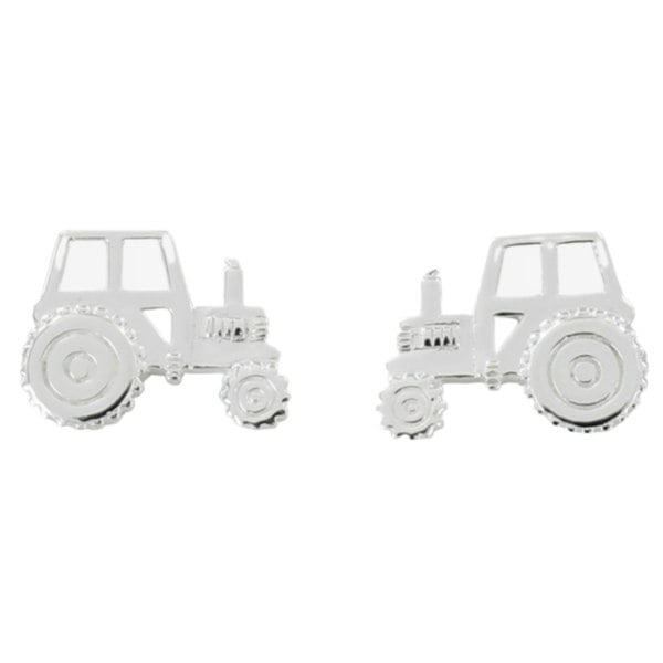 Sterling Silver Tractor Stud Earrings - Reeves & Reeves