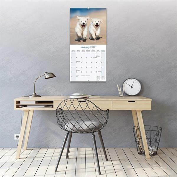 Golden Retriever Puppies Calendar 2027, Wall Calendars, Month To View, Dogs, Gift