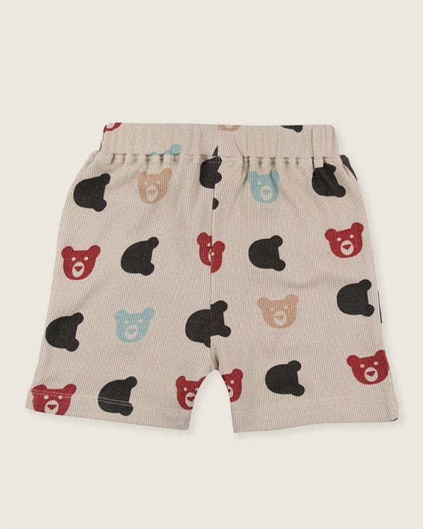 Stone Smiling Bear Print Top And Short Set - image 9
