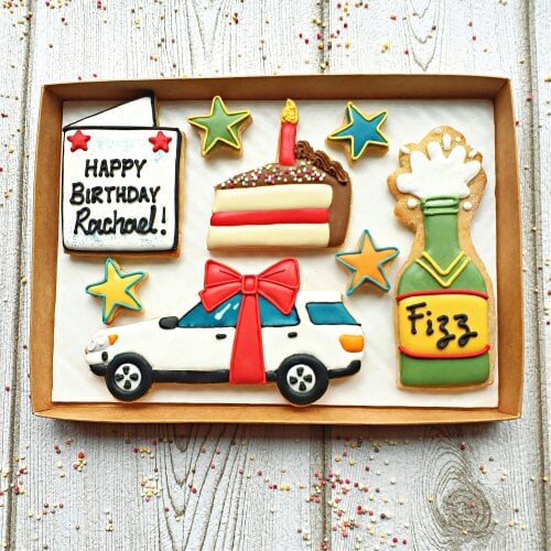 The Cookie Collaboration Personalised hand-iced Birthday Cookie LETTERBOX Gift