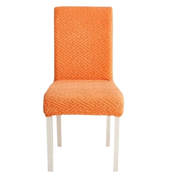 Anyseat Chair Cover Orange Puzzle Design with Anti-Dirt and Elastic Material for Dining Room Kitchen Wedding Hotel Banquet Restaurant