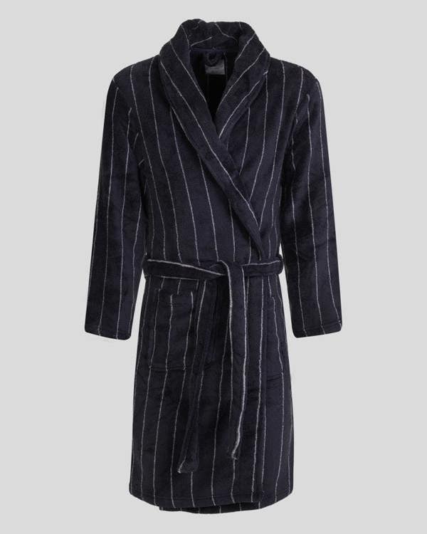 Steel & Jelly Portland - Striped Supersoft Fleece Dressing Gown
