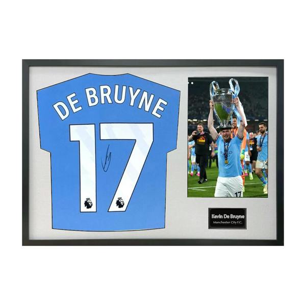 Kevin De Bruyne Signed Manchester City Shirt Classic Frame