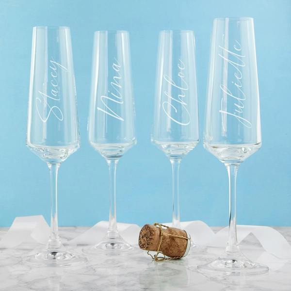 Personalised Champagne Flute - alternative angle