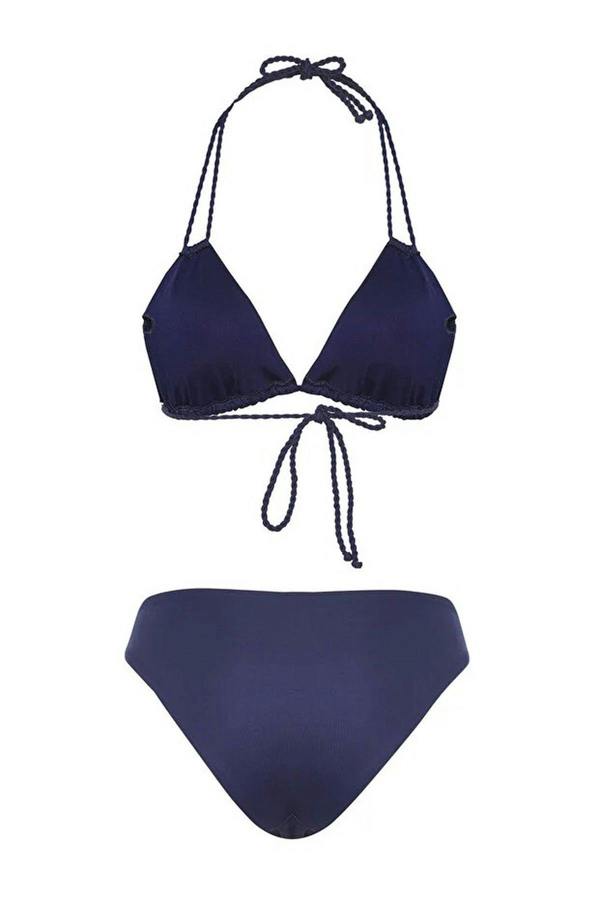 WOVCOR Tunnel Triangle Covered Regular Waist Bikini Set