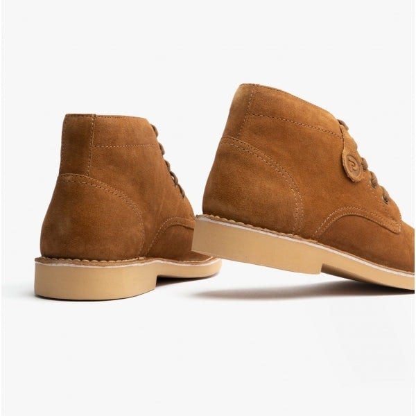 Popps RANGER Mens Desert Boots Cognac