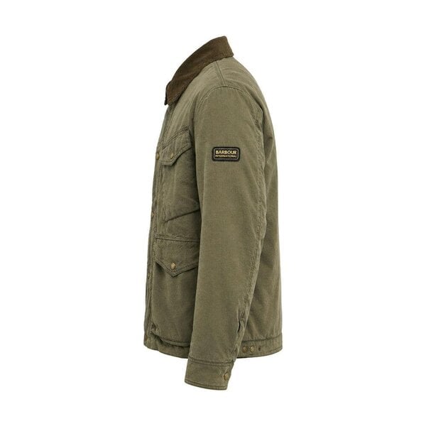 Barbour International Winter Drifter Washed Waxed Jacket Olive Night