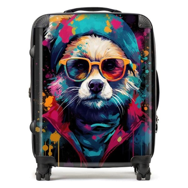 Warren Reed Multi Coloured Splashart Dog Suitcase