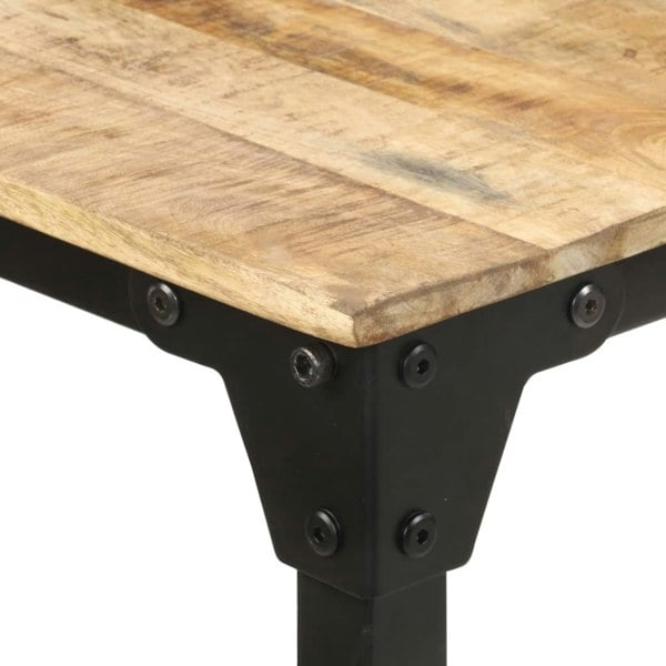 Berkfield Dining Table 200x100x76 cm Rough Mango Wood