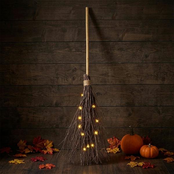 Garden Greatness Light-Up Witches Broomstick with LED Lights