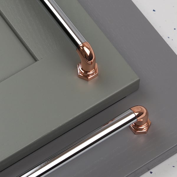 Handle & Home Copper & Chrome Industrial Handles