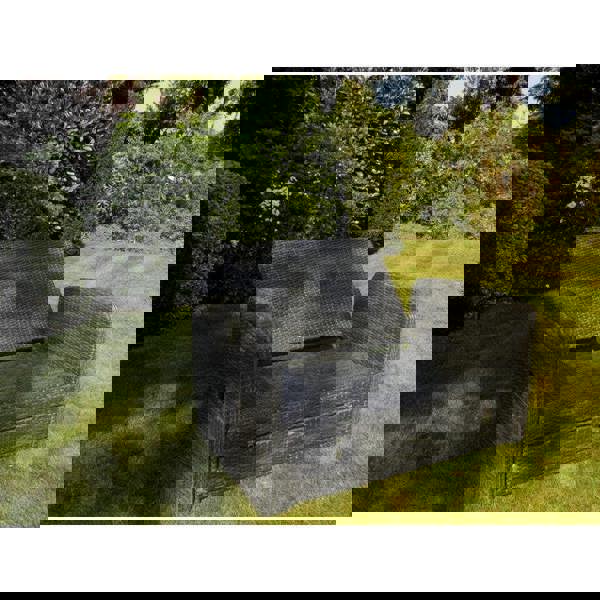 Amiens Rattan Twin Sun Lounger Bed Charcoal The Garden Furniture Shop