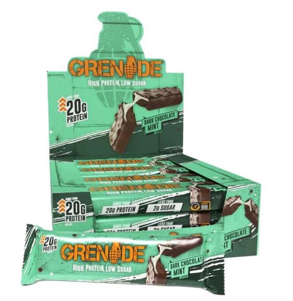 Grenade Protein Bars, Dark Chocolate Mint - 12 x 60g