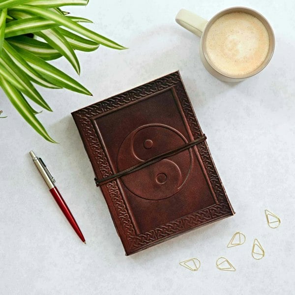 Paper High Yin Yang Leather Journal