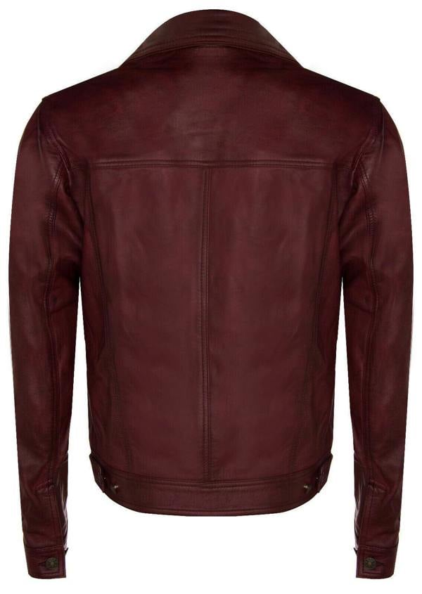 Infinity Leather Men’s Retro Leather Trucker Jacket-Constantine