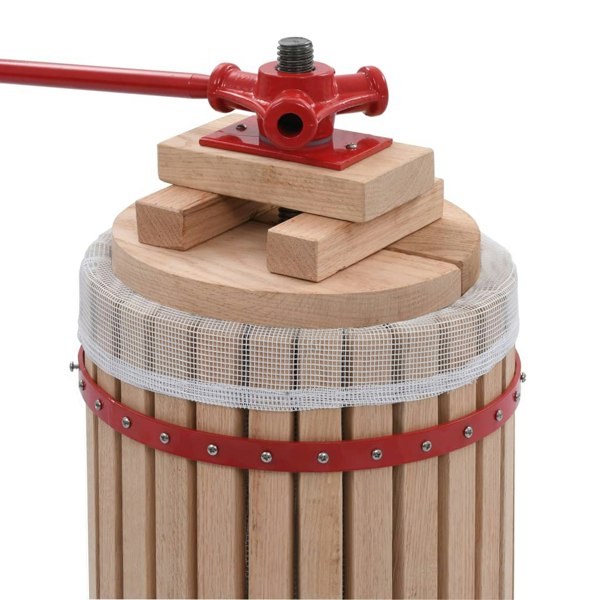 Berkfield Fruit and Wine Press with Cloth Bag 24 L Oak Wood