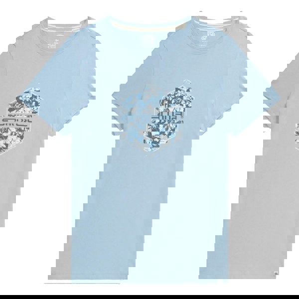 Animal Womens Carina Hexagon Organic Logo T-Shirt - Pale Blue