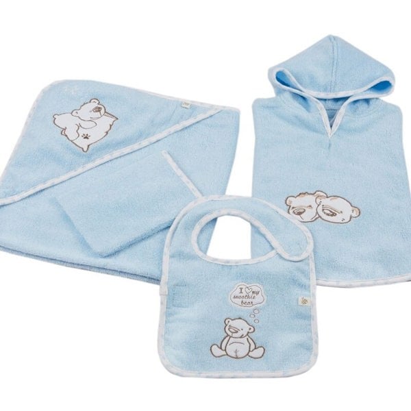 Organic cotton baby poncho set