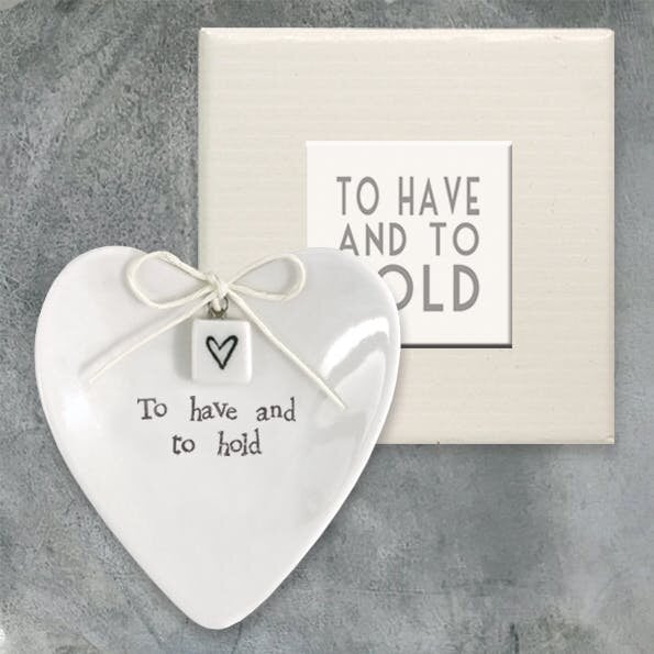 Porcelain Heart Dish – “To Have and To Hold” Wedding or Anniversary Gift