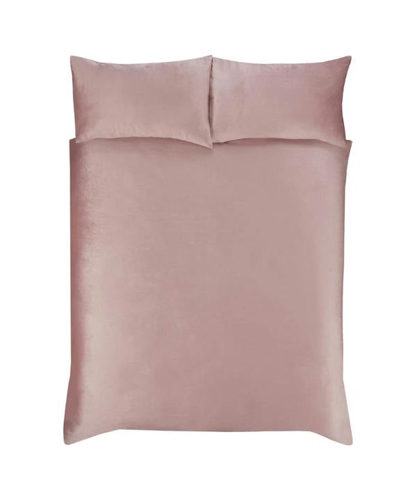 Smart Living Luxury Soft & Elegant Matte Velvet Duvet Cover Set with Pillowcases - Blush