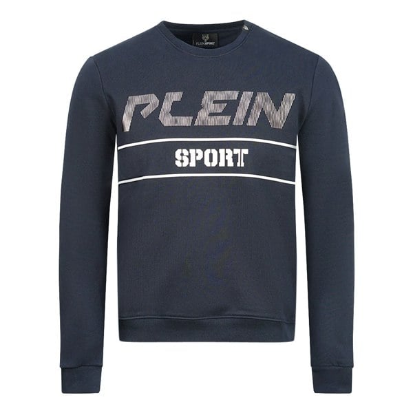 Plein Sport Black Bold Logo Jumper - Navy Blue