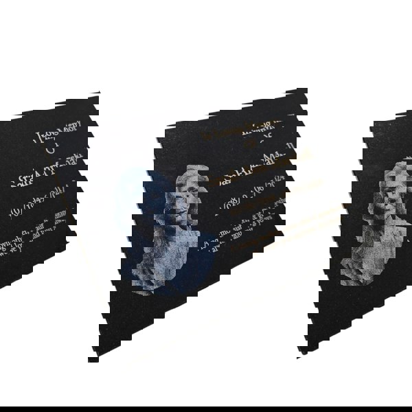 Memorials Direct Granite Memorial Plaque, Add a Portrait, Personalised Text and Stand Included