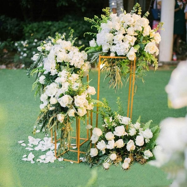 Metal Column Flower Stand for Wedding Decoration Can be Disassembled Plant Stands & Shelves Living and Home