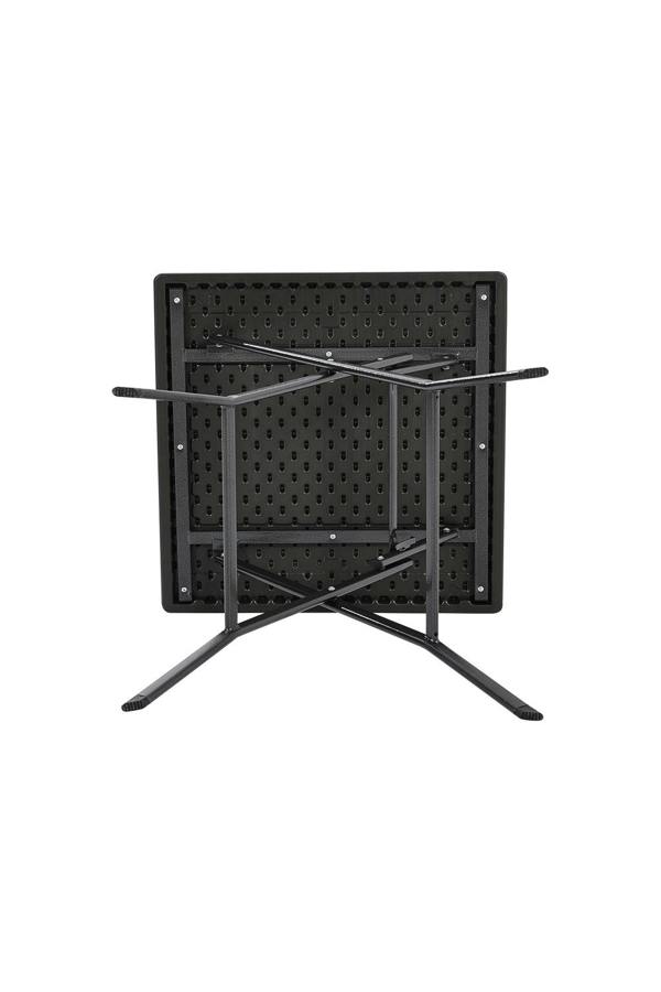 Living and Home Square Rattan Folding Outdoor Bistro Table Garden Dining Table