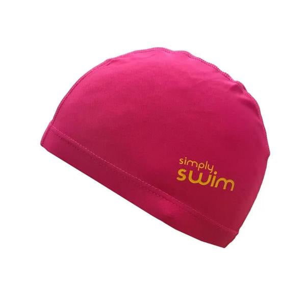 Pink Simply Swim Junior solid colours lycra swim cap