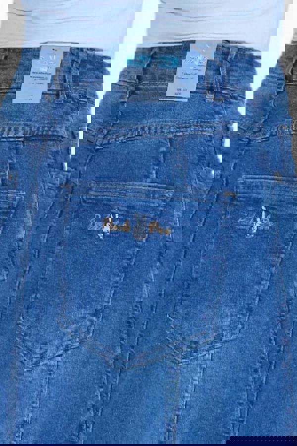 Paulo Due Women's Flared Denim Maxi Skirt