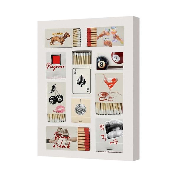 Benjamin Tate Design Contemporary Collage Canvas Art Print In Gallery Frame UK Handmade
