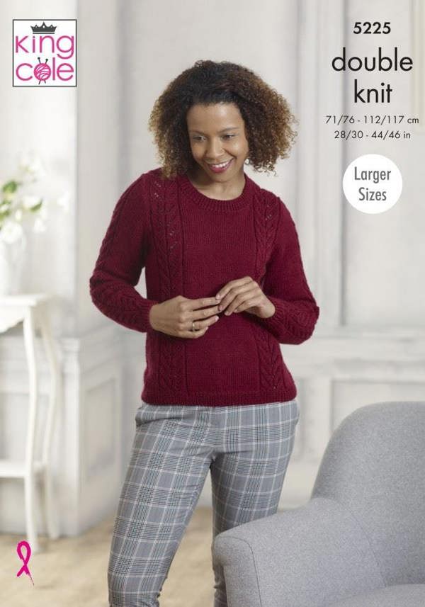King Cole Majestic DK Knitting Pattern 5225, Cardigans, Sweaters for Women, 28 - 46 Inches