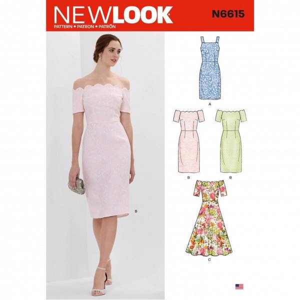 New Look Sewing Pattern 6615, Dresses for Women, A (10-12-14-16-18-20-22) - Intermediate