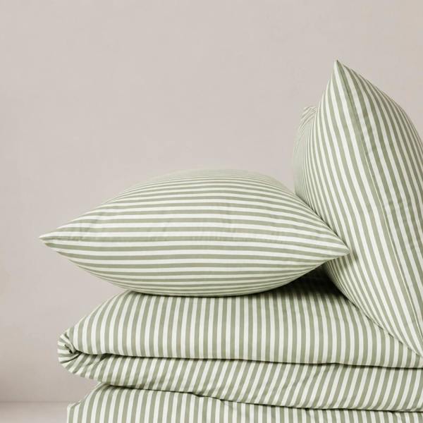 Martex Studio Edition Green Pinstripe Duvet Cover Set