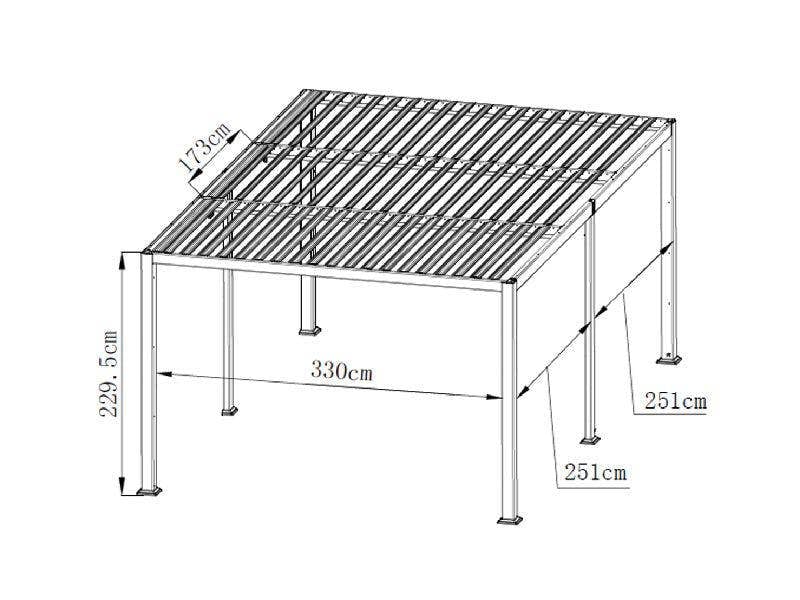 Ocean Designs Faro 5.4m x 3.5m Free Standing Pergola