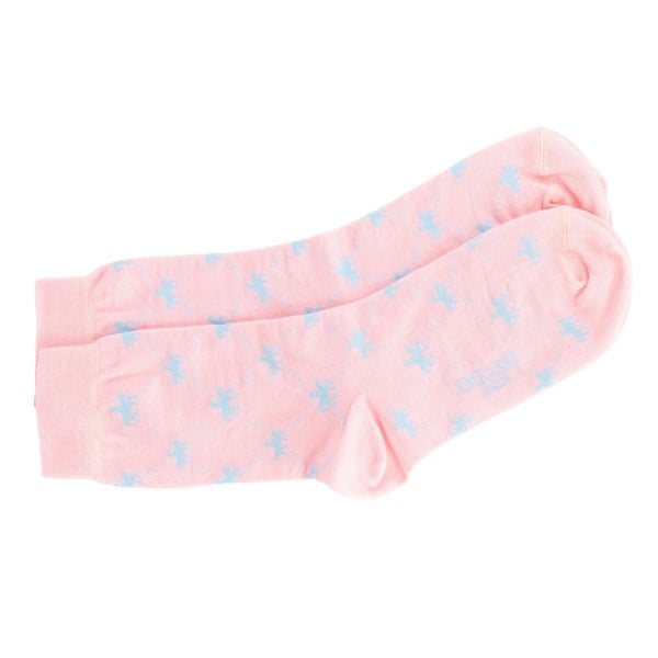 Embassy London Footsie - Pink - Men's cotton crew socks size UK 6 to 12 in light pink