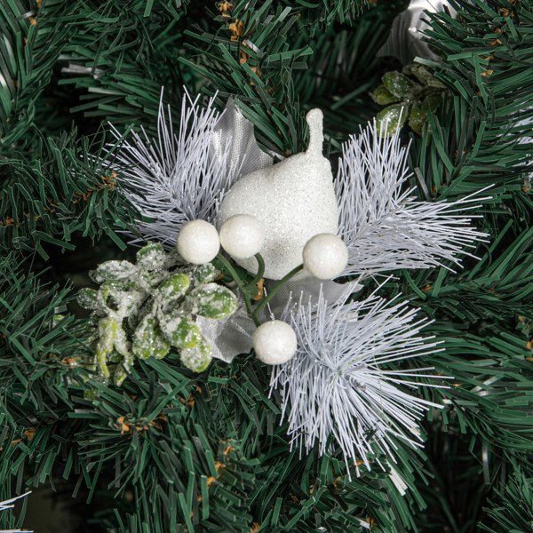 Samuel Alexander Set of 6 19cm Christmas Pick Decoration with White Apple and Pear