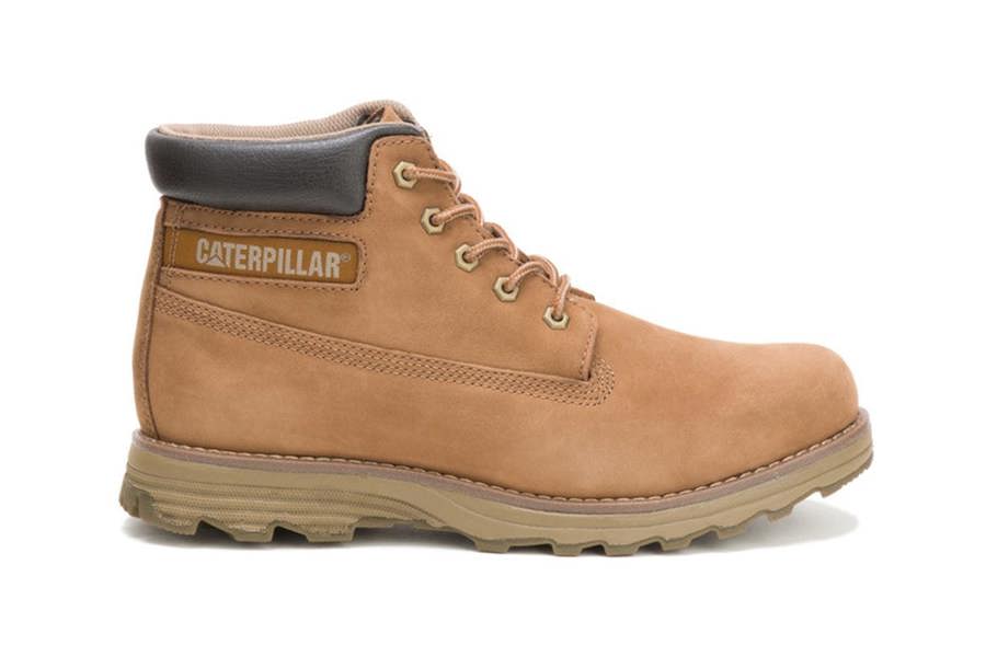 Caterpillar CAT (Caterpillar) Men's Founder Brown Leather Everyday Ankle Boots