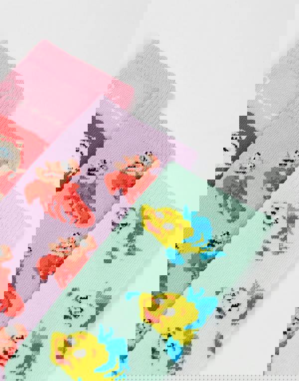 Disney The Little Mermaid Girls Multicoloured Ariel Calf Socks Set of 5