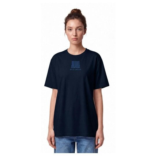 By Lanvin Printed Central Logo Blue T-Shirt