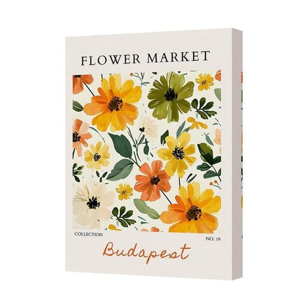 Benjamin Tate Design Flower Market Budapest Floral Canvas Wall Art Print