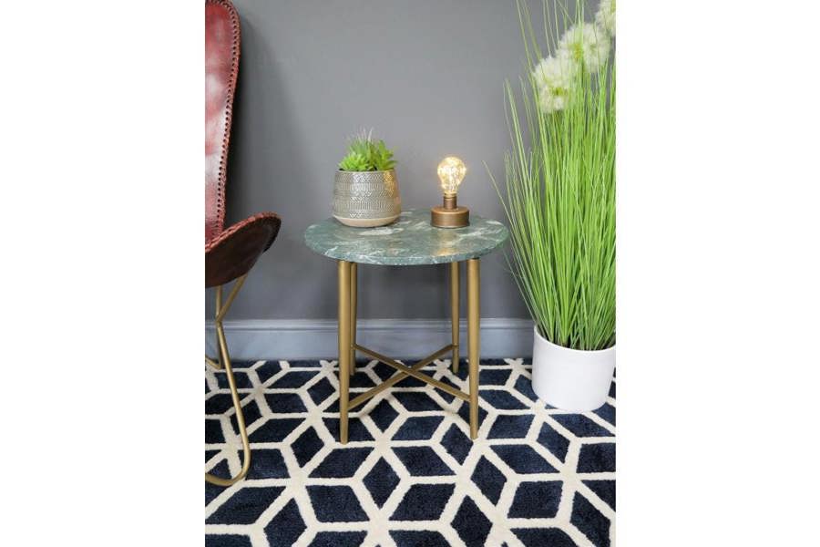 Contemporary Marble top Sage Coffee Table