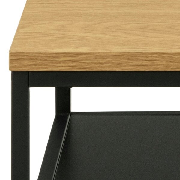 Wyld Haus Haslev Natural Oak Square Coffee Table with Full Bottom Shelf
